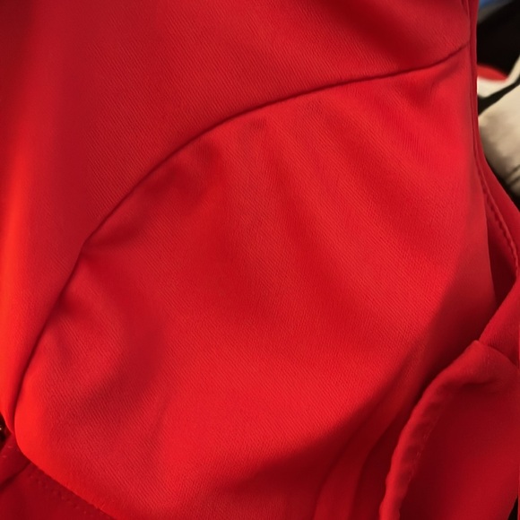 Trixxi Red Spaghetti Strap Sleeveless Dress. Cross Sweetheart Neckline Size S. - Picture 9 of 13